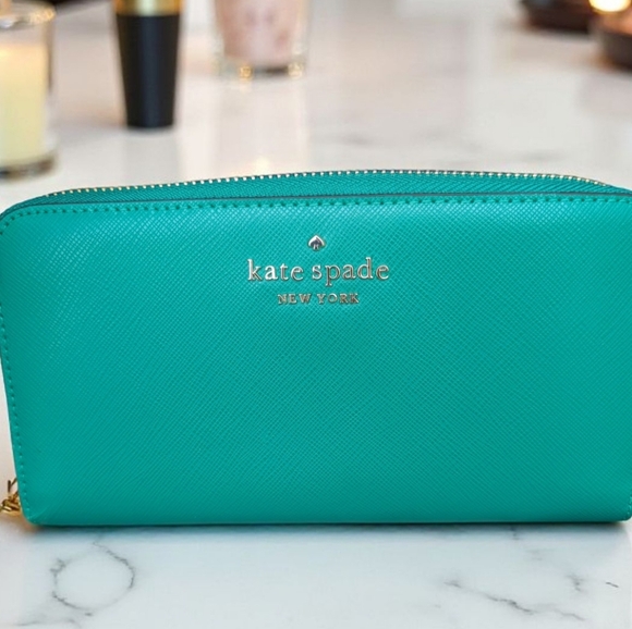 Kate Spade Large Continental Wallet Wintergreen (New) - Picture 1 of 12